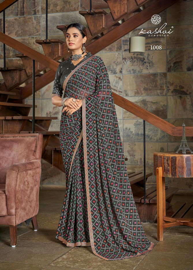 Kashvi Tulsi Printed Designer Fancy Wear Saree Collection